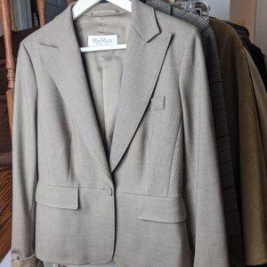 Max Mara Virgin Wool Grey Blazer